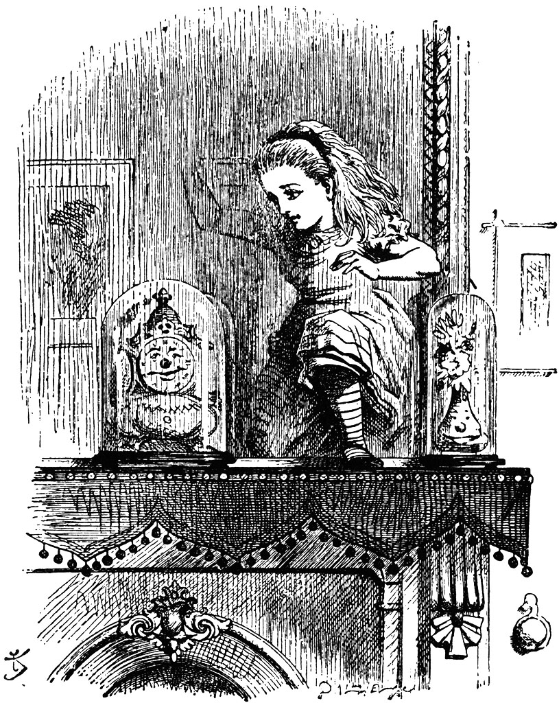 Sir John Tenniel’s drawing of Alice Passing Through The Looking Glass ...